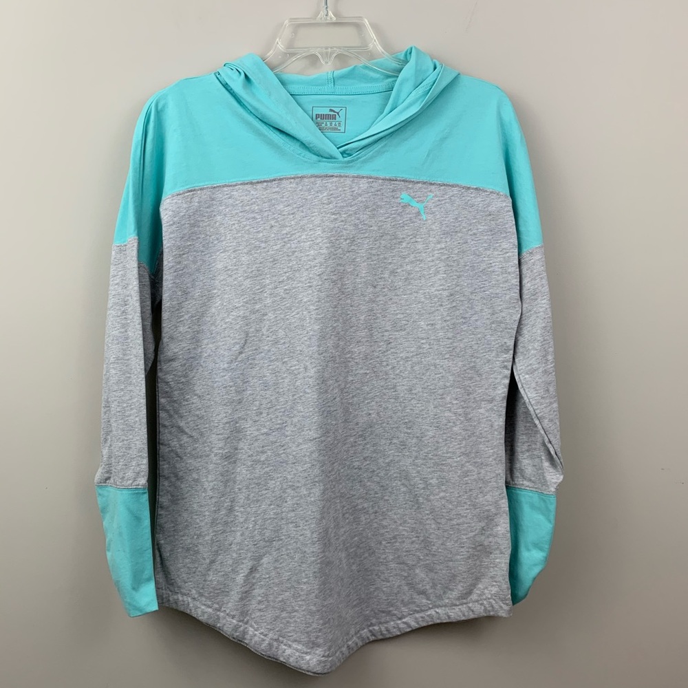 Puma long sleeved top- blue and gray